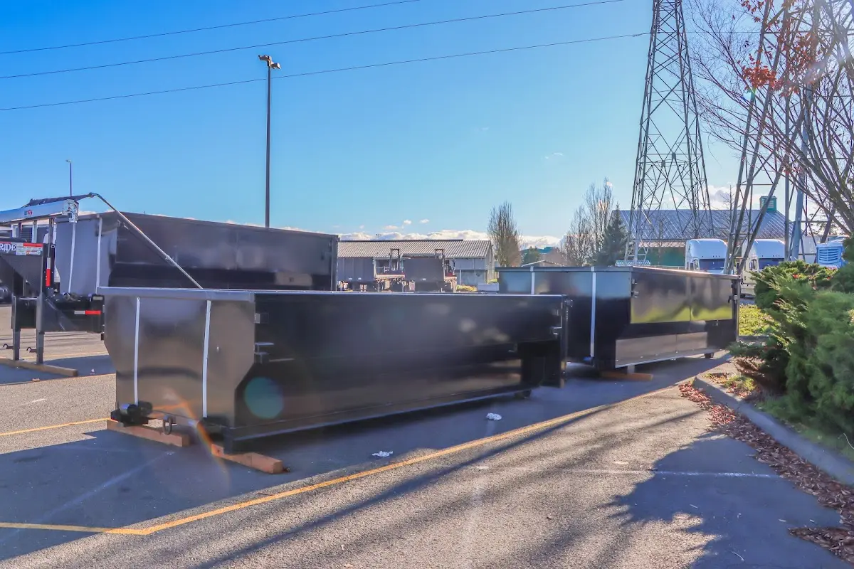 Roll-off dumpster ready for waste disposal at job site for Roofing Dumpster Rental in Gold Canyon